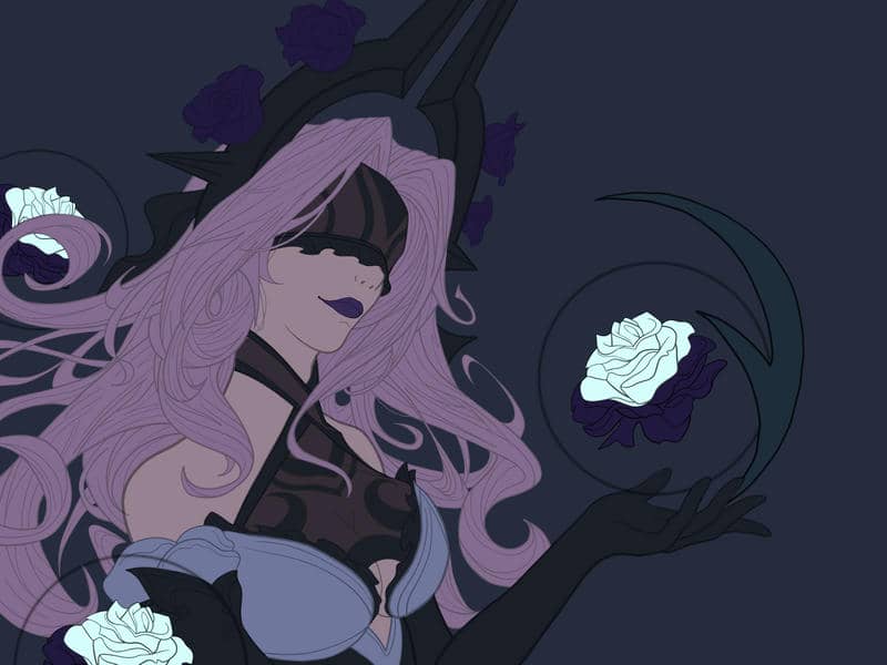 illustration of Syndra made by Anthony